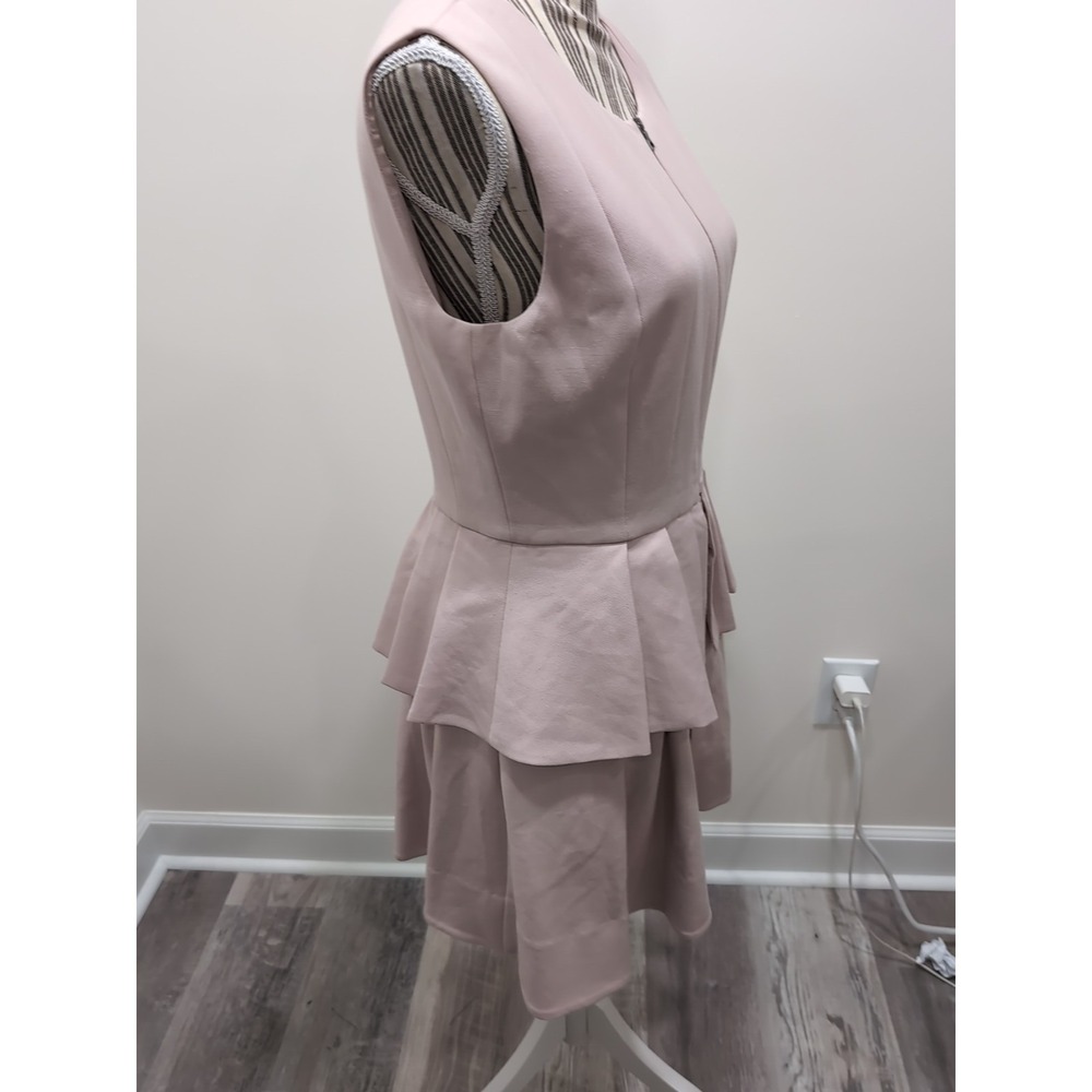 NEW BCBG Max Azria Audrey Dress Pale Pink Zipper Front Tiered $338 Size 8 - Picture 6 of 11